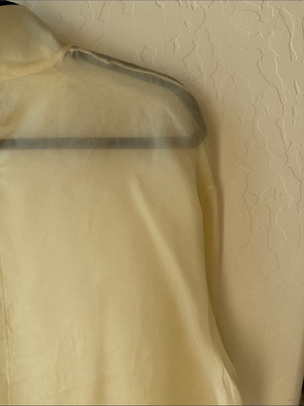 The Row Sheer Cream Mock Neck Long-Sleeve Blouse size Large - Picture 13 of 14